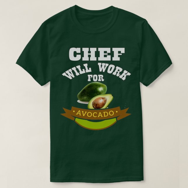 Camiseta Chef trabalhará no Avocado 3 (Frente do Design)