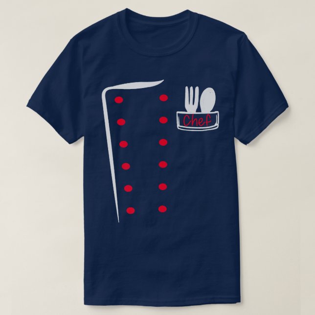 Camiseta Chef Uniform Funny Cook Costume (Frente do Design)