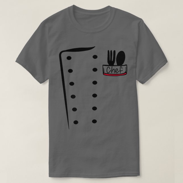 Camiseta Chef Uniforme Funny Cook CostumeT-Shirt (Frente do Design)