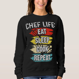 Camiseta Chef Vida Coma Dormir Cook Repetir Chefs de Cozinh
