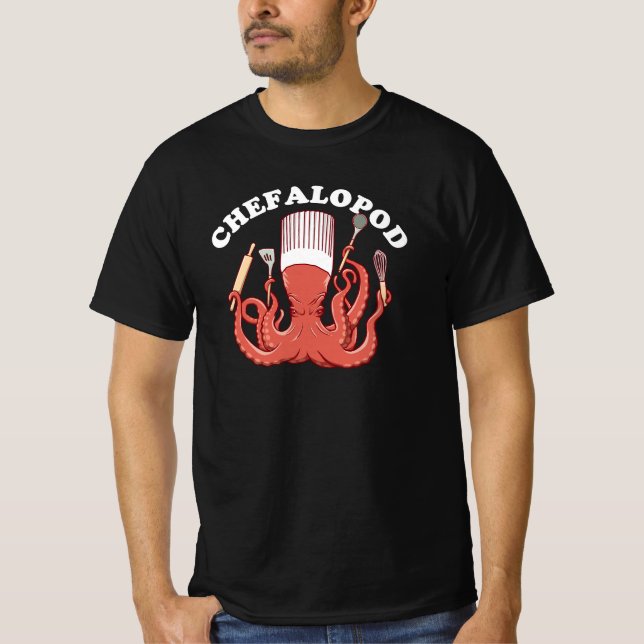 Camiseta Chefalopod | Octopus Chef Funny Pun (Frente)