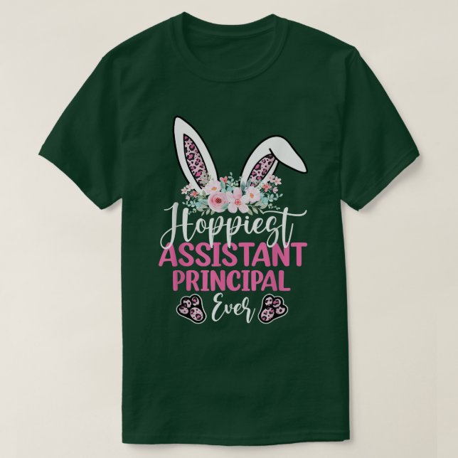 Camiseta Chefe Adjunto Mais Hoppiest Ever Leopardo Bunny Ea (Frente do Design)