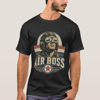 Camiseta Chefe Aéreo Piloto de Caça Vintage