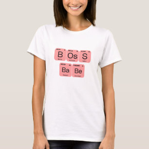 Camiseta Chefe Babe Elemento de Tablo Periódico