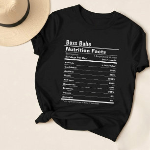 Camiseta Chefe Babe Nutrition Facts