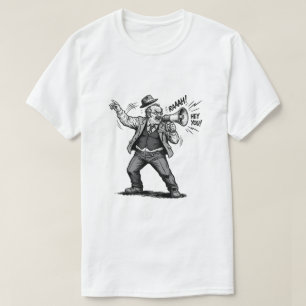Camiseta Chefe Bravo Megafone Ei Você Gráfico de Quadrinhos