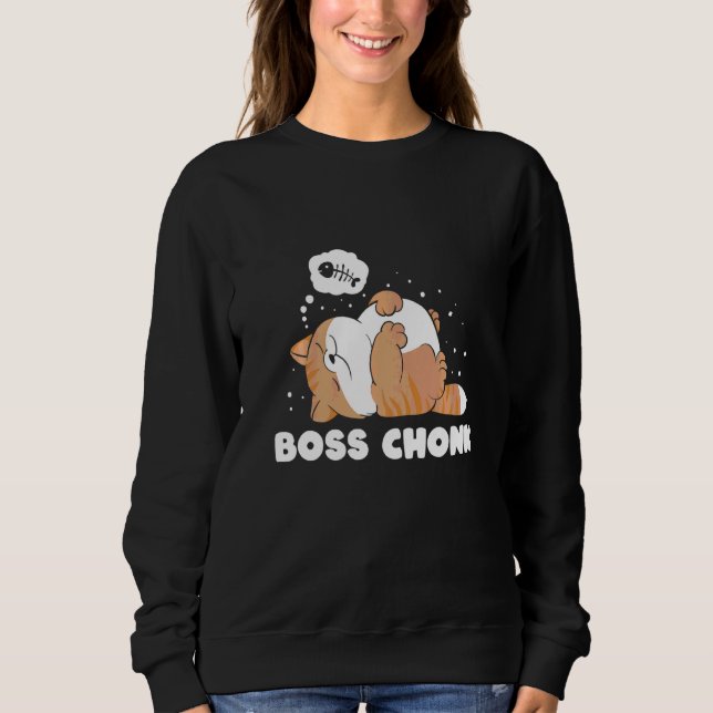 Camiseta Chefe Chonk Preguiçoso Dormindo Memória de Gato (Frente)