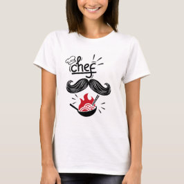 CAMISETA CHEFE COZINHANDO BIGODE