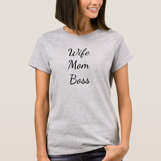 Camiseta chefe da esposa para mulheres (Frente)