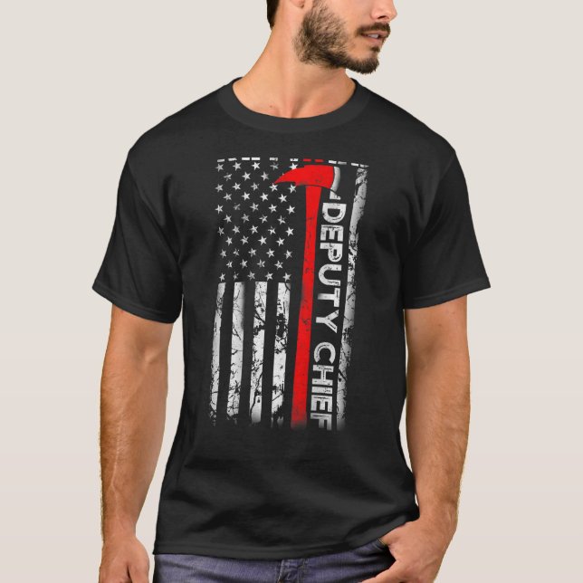 Camiseta Chefe de Bombeiros Adjunto aposentado Bombeiros U (Frente)