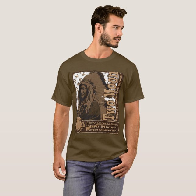 Camiseta Chefe de Cheyenne de duas luas (Frente Completa)