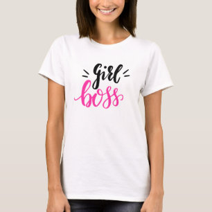 Camiseta Chefe de Garota com Marca Personalizada Roteiro Co