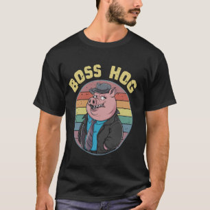 Camiseta Chefe de Porco Fantasia de Porco Engraçada Animal