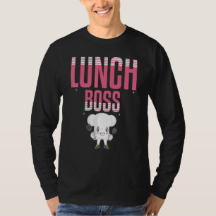Camiseta Chefe do Almoço Senhora Comida Mulheres Senhora Es