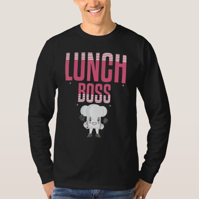 Camiseta Chefe do Almoço Senhora Comida Mulheres Senhora Es (Frente)