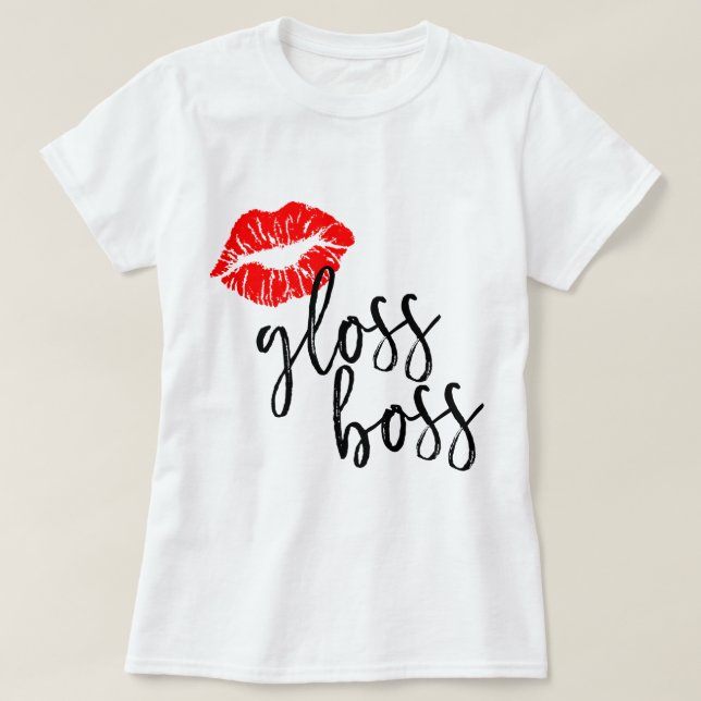 Camiseta Chefe do brilho de LipSense (Frente do Design)