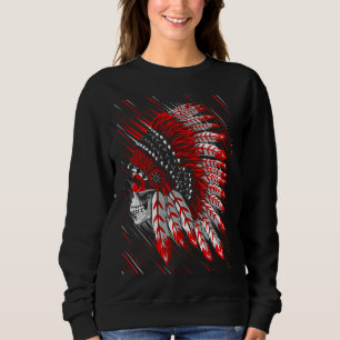 Camiseta Chefe do Crânio Indiano Nativo