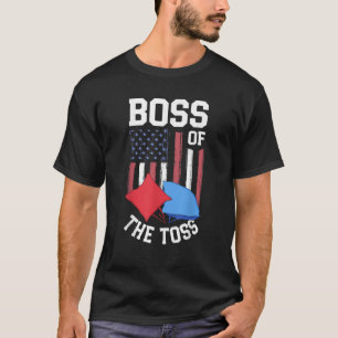 Camiseta Chefe Do Toss Engraçado Cornhole Dons Para Homens 
