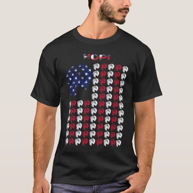 Camiseta Chefe dos EUA Indígena Indígena Americana Hopi Ban (Frente)