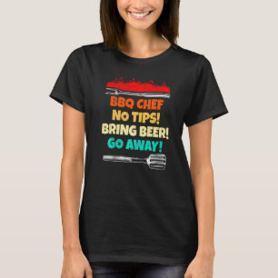 Camiseta Chefe Em Barbecue Traga Cerveja Para Fora Homens B