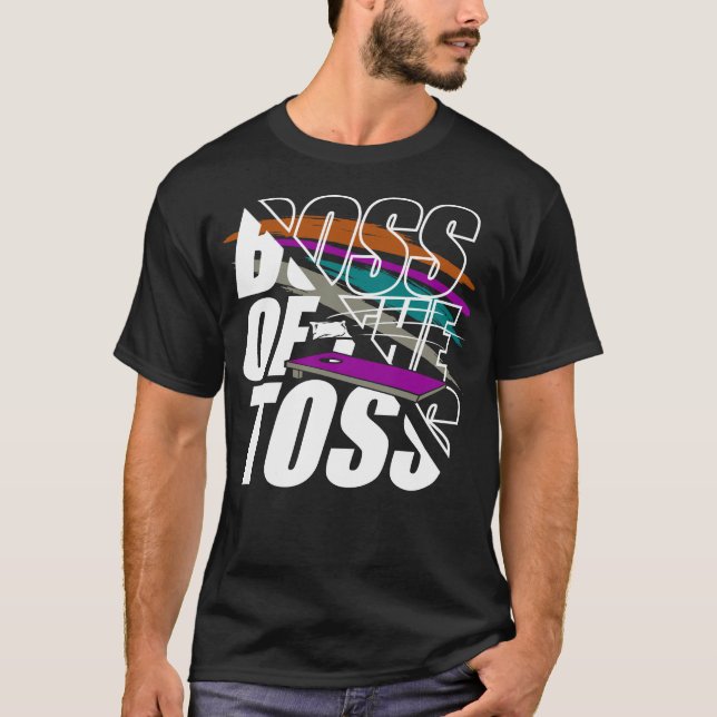 Camiseta Chefe engraçado de Cornhole do lance (Frente)