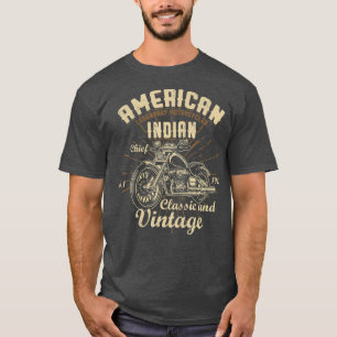 Camiseta Chefe Indiano de Motociclos Legendários Americano