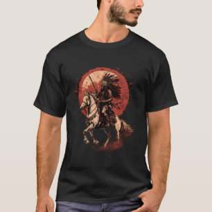Camiseta Chefe Indígena Cavalgada de Cavalos Guerreiro Nati