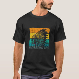 Camiseta Chefe Indígena Vintage Retro Nativo Americano