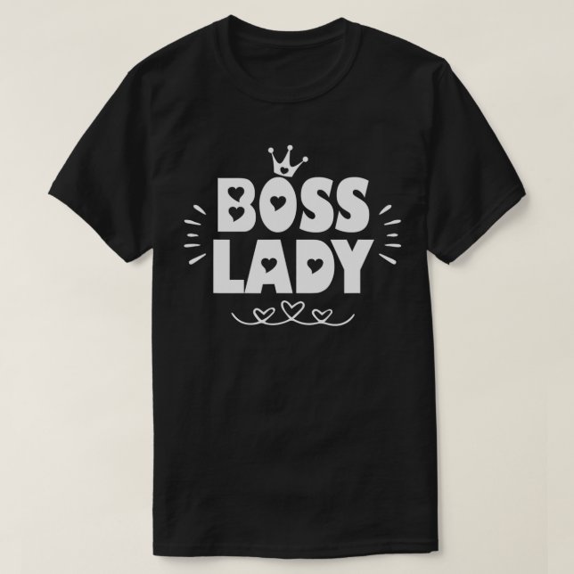 Camiseta Chefe Lady Boss Baby Mãe & Mamãe Filha & Me Matc (Frente do Design)