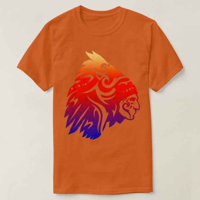 Camiseta chefe nativo americano (2) (Frente do Design)