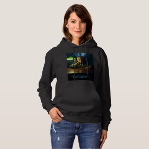 Camiseta Chefe se comporta com mulheres camisola preta de c