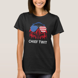 Camiseta Chefe Twi Merica Eagle American Flag US Chefe Twit