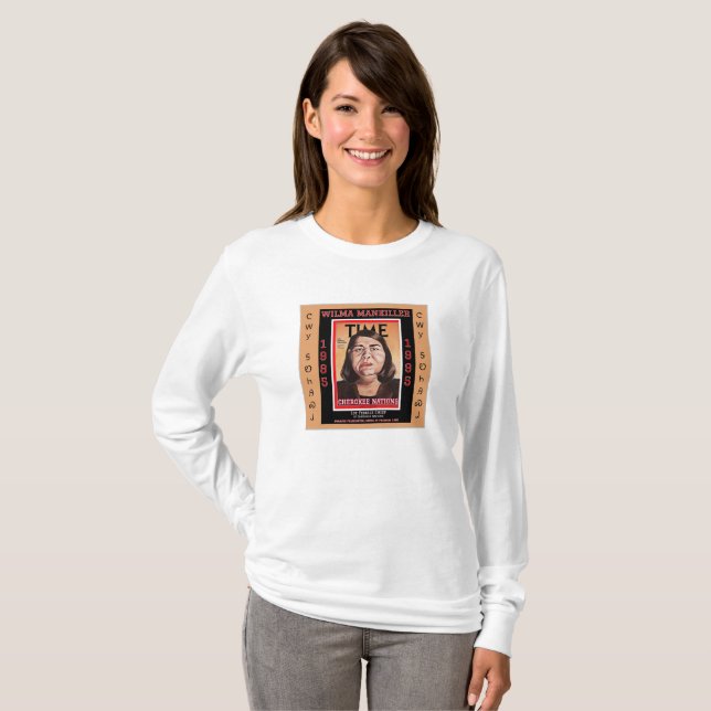 Camiseta Chefe Wilma Mankiller (Frente Completa)
