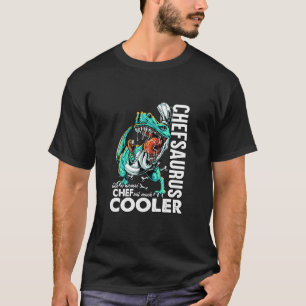 Camiseta Chefsaurus T Rex Dinossaur Chef Teto Cozinhar Engr