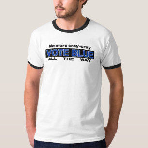 Camiseta Chega De Cray Cray Votar Azul Todo O Caminho