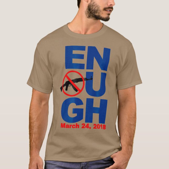 Camiseta Chega de Marcha de Controle de Armas e Protesto (Frente)