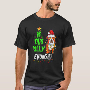 Camiseta Chega de Noel English Bulldog Feliz Natal