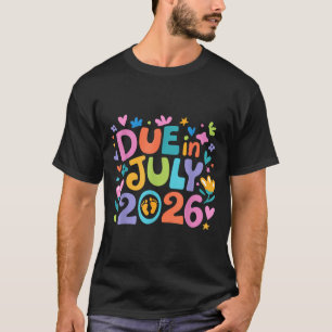 Camiseta Chegando em julho de 2026, grávida de novo bebê, m