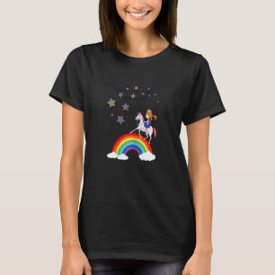 Camiseta Cheguei aqui no meu Unicórnio Princesa Unicórn Rai