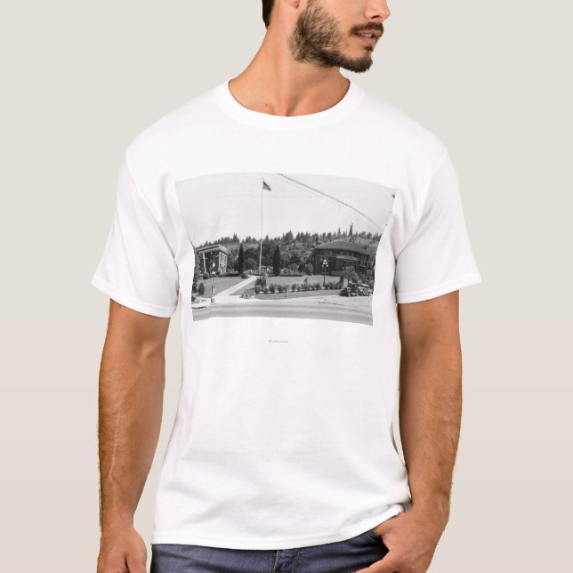 Camiseta Chehalis, de cidade de WA opinião e centro cívico (Frente)