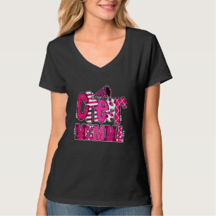 Camiseta Cheie Momma, A Maior Impressão Fã Leopardo E Pom