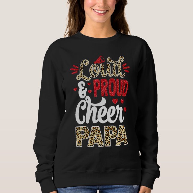 Camiseta "Cheie Papa Biger Fan Leopard Print E Pom Pom" (Frente)