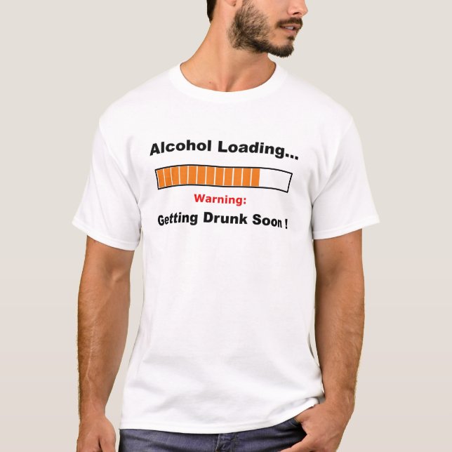 Camiseta Cheio da carga do álcool (Frente)