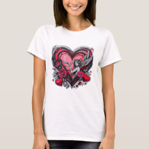 Camiseta Cheio da Dia de os namorados do Amor