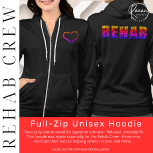Camiseta Cheio Da Tripulação De Rehab-Zip Unisex Hoodie