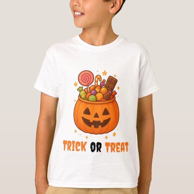 Camiseta Cheio de abóbora - Halloween (Frente)