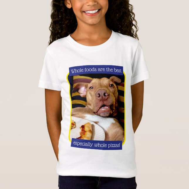 Camiseta Cheio De Cães De Pizza (Frente)