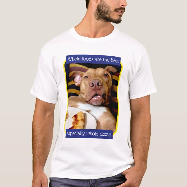 Camiseta Cheio De Cães De Pizza (Frente)