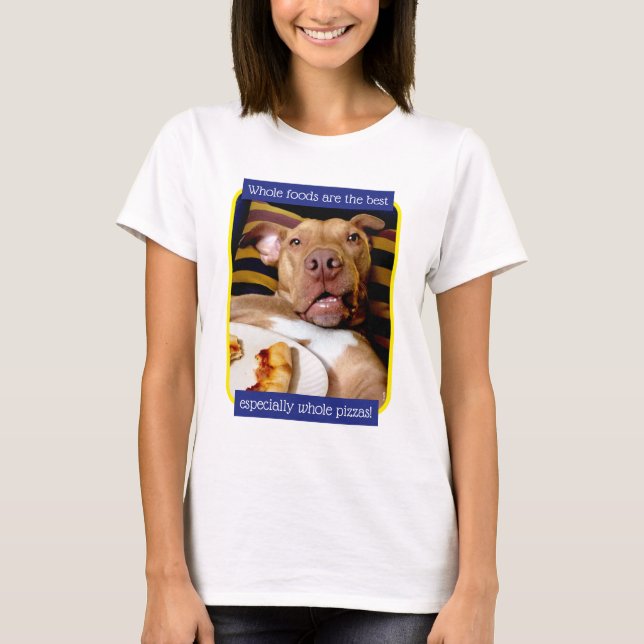 Camiseta Cheio De Cães De Pizza (Frente)
