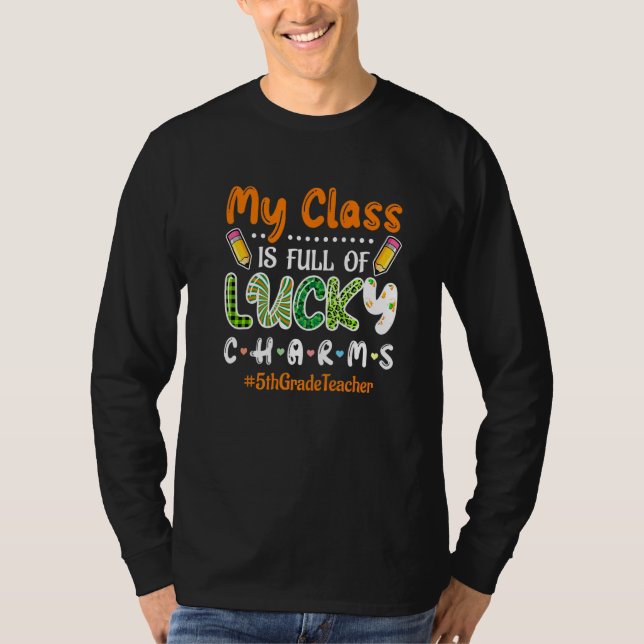 Camiseta Cheio De Classe De Charmes Sortudos St Patricks 5  (Frente)